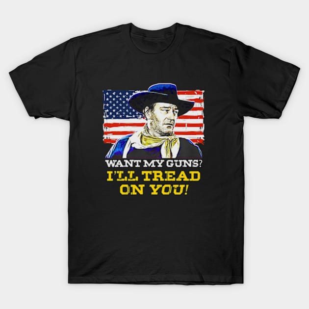 John Vintage Wayne im tread you T-Shirt by davidhedrick